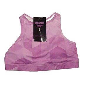 Electric Body Sports Bra Activewear All Way Stretch New Removable Cups Size XL